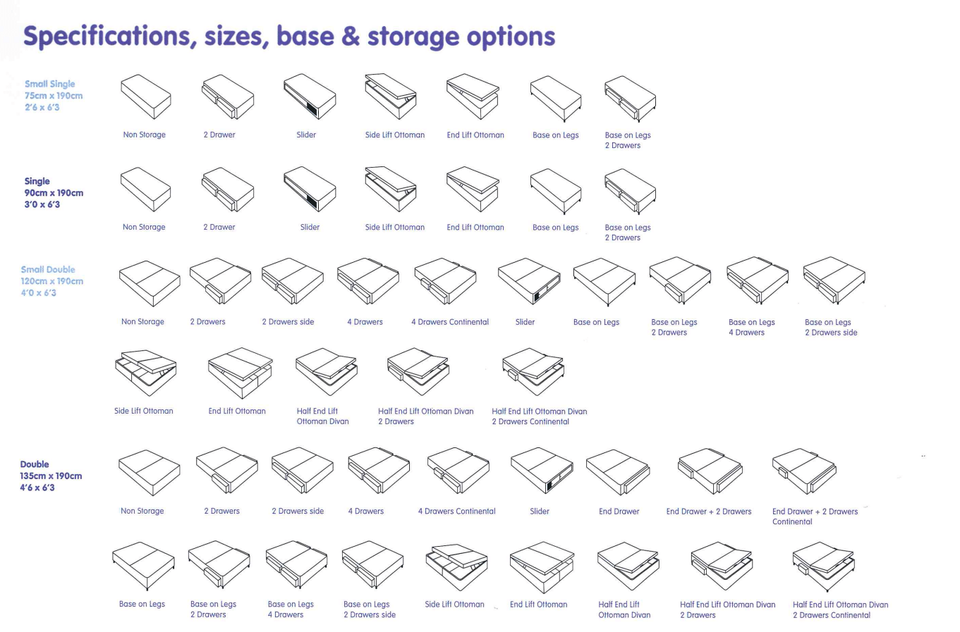 Glide & Slide bed frame specifications West Midlands